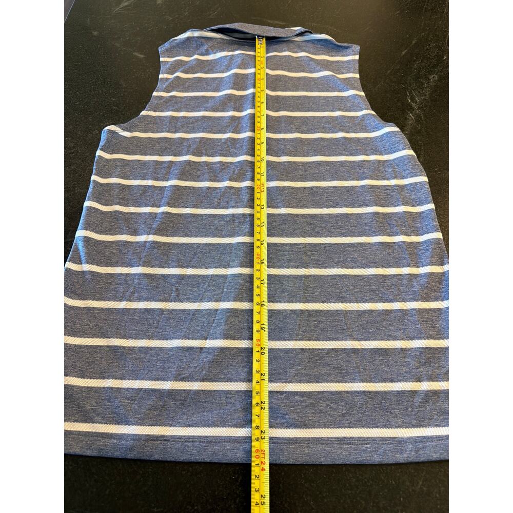 NIKE Dri-Fit navy and white sleeveless golf polo MED - Picture 10 of 10